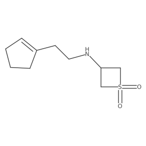 3-((2-(Cyclopent-1-en-1-yl)ethyl)amino)thietane 1,1-dioxide结构式