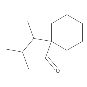 1-(3-Methylbutan-2-yl)cyclohexane-1-carbaldehyde结构式