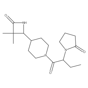 1-[1-[4-(3,3-Dimethyl-4-oxoazetidin-2-yl)piperidin-1-yl]-1-oxobutan-2-yl]pyrrolidin-2-one结构式