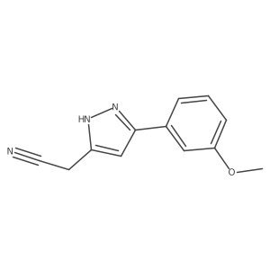 2-(5-(3-Methoxyphenyl)-1H-pyrazol-3-yl)acetonitrile Structure