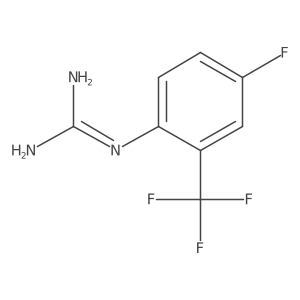 1-[4-Fluoro-2-(trifluoromethyl)phenyl]guanidine结构式