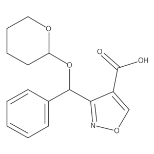3-[Phenyl[(2-tetrahydropyranyl)oxy]methyl]isoxazole-4-carboxylic Acid Structure