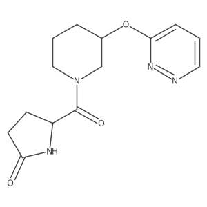 5-(3-(Pyridazin-3-yloxy)piperidine-1-carbonyl)pyrrolidin-2-one Structure