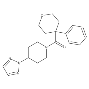 (4-(2H-1,2,3-triazol-2-yl)piperidin-1-yl)(4-phenyltetrahydro-2H-pyran-4-yl)methanone结构式