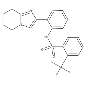 N-(2-(5,6,7,8-tetrahydroimidazo[1,2-a]pyridin-2-yl)phenyl)-2-(trifluoromethyl)benzenesulfonamide结构式