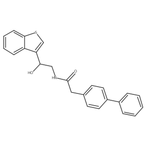 2-([1,1'-biphenyl]-4-yl)-N-(2-(benzo[b]thiophen-3-yl)-2-hydroxyethyl)acetamide结构式