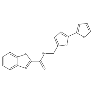 N-([2,2'-bifuran]-5-ylmethyl)benzo[d]thiazole-2-carboxamide Structure