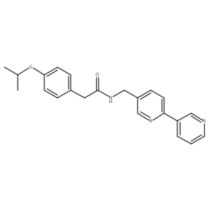 N-([2,3'-bipyridin]-5-ylmethyl)-2-(4-(isopropylthio)phenyl)acetamide结构式