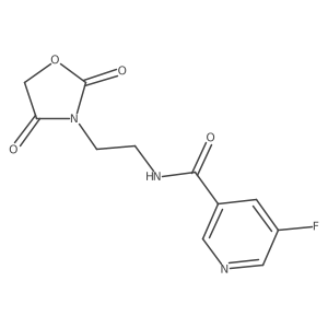 N-[2-(2,4-dioxo-1,3-oxazolidin-3-yl)ethyl]-5-fluoropyridine-3-carboxamide结构式
