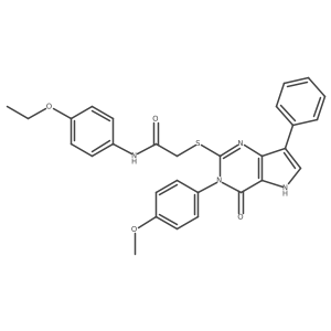 N-(4-ethoxyphenyl)-2-((3-(4-methoxyphenyl)-4-oxo-7-phenyl-4,5-dihydro-3H-pyrrolo[3,2-d]pyrimidin-2-yl)thio)acetamide Structure