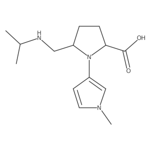 1-(1-Methyl-1H-pyrrol-3-yl)-5-{[(propan-2-yl)amino]methyl}pyrrolidine-2-carboxylic acid Structure