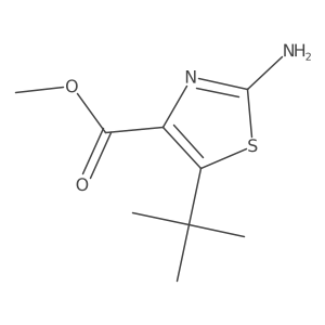 Methyl 2-amino-5-tert-butyl-1,3-thiazole-4-carboxylate结构式