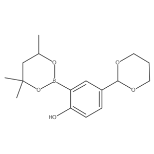 4-(1,3-Dioxan-2-YL)-2-(4,4,6-trimethyl-1,3,2-dioxaborinan-2-YL)phenol Structure