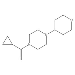 1-Cyclopropanecarbonyl-4-(oxan-4-yl)piperazine结构式