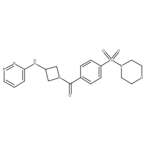 N-{1-[4-(morpholine-4-sulfonyl)benzoyl]azetidin-3-yl}pyridazin-3-amine Structure