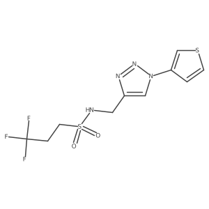 3,3,3-trifluoro-N-{[1-(thiophen-3-yl)-1H-1,2,3-triazol-4-yl]methyl}propane-1-sulfonamide结构式