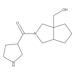 (3a-(hydroxymethyl)hexahydrocyclopenta[c]pyrrol-2(1H)-yl)(pyrrolidin-3-yl)methanone结构式