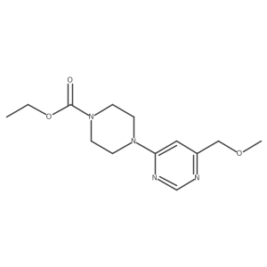 Ethyl 4-[6-(methoxymethyl)pyrimidin-4-yl]piperazine-1-carboxylate结构式