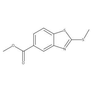 Methyl 2-(methylthio)-5-benzothiazolecarboxylate结构式