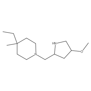 4-ethyl-1-{[(2S,4S)-4-methoxypyrrolidin-2-yl]methyl}-4-methylpiperidine Structure