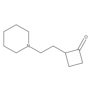 2-[2-(Piperidin-1-yl)ethyl]cyclobutan-1-one结构式