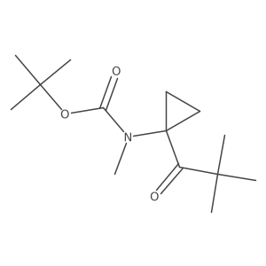 tert-butyl N-[1-(2,2-dimethylpropanoyl)cyclopropyl]-N-methylcarbamate结构式