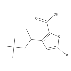 5-Bromo-3-(4,4-dimethylpentan-2-yl)thiophene-2-carboxylic acid结构式
