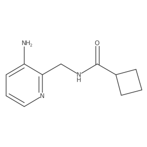 N-[(3-aminopyridin-2-yl)methyl]cyclobutanecarboxamide结构式