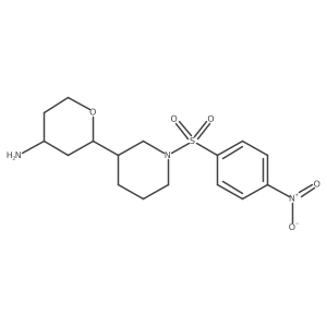 2-[1-(4-Nitrobenzenesulfonyl)piperidin-3-yl]oxan-4-amine Structure