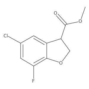 Methyl 5-chloro-7-fluoro-2,3-dihydro-1-benzofuran-3-carboxylate结构式