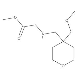 Methyl 2-({[4-(methoxymethyl)oxan-4-yl]methyl}amino)acetate结构式