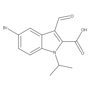 5-bromo-3-formyl-1-(propan-2-yl)-1H-indole-2-carboxylic acid结构式