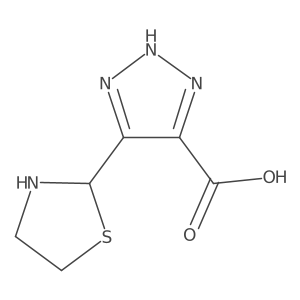 5-(1,3-thiazolidin-2-yl)-1H-1,2,3-triazole-4-carboxylic acid结构式