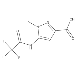 1-methyl-5-(trifluoroacetamido)-1H-pyrazole-3-carboxylic acid Structure