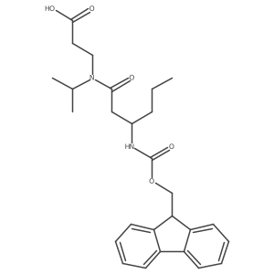 3-[(3S)-3-({[(9H-fluoren-9-yl)methoxy]carbonyl}amino)-N-(propan-2-yl)hexanamido]propanoic acid Structure