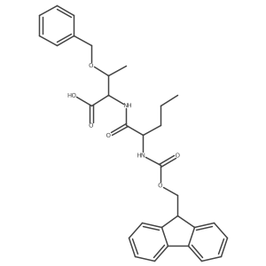 (2R,3S)-3-(benzyloxy)-2-[(2R)-2-({[(9H-fluoren-9-yl)methoxy]carbonyl}amino)pentanamido]butanoic acid结构式