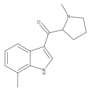 7-methyl-3-[(2S)-1-methylpyrrolidine-2-carbonyl]-1H-indole Structure
