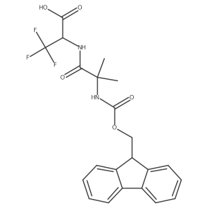 2-[2-({[(9H-fluoren-9-yl)methoxy]carbonyl}amino)-2-methylpropanamido]-3,3,3-trifluoropropanoic acid结构式