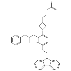 4-(1-{3-[benzyl(methyl)amino]-2-({[(9H-fluoren-9-yl)methoxy]carbonyl}amino)propanoyl}azetidin-3-yl)butanoic acid结构式