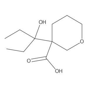 3-(3-Hydroxypentan-3-yl)oxane-3-carboxylic acid Structure