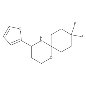 9,9-Difluoro-4-(furan-2-yl)-1-oxa-5-azaspiro[5.5]undecane结构式