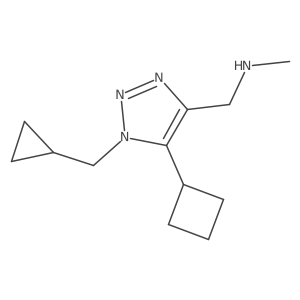 {[5-cyclobutyl-1-(cyclopropylmethyl)-1H-1,2,3-triazol-4-yl]methyl}(methyl)amine结构式