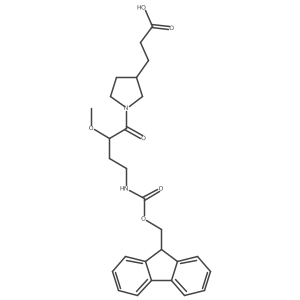 3-{1-[4-({[(9H-fluoren-9-yl)methoxy]carbonyl}amino)-2-methoxybutanoyl]pyrrolidin-3-yl}propanoic acid结构式