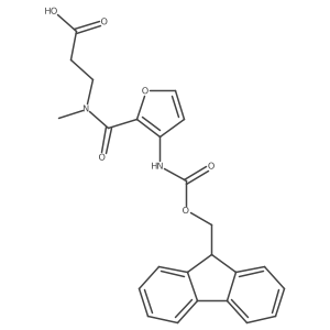 3-{1-[3-({[(9H-fluoren-9-yl)methoxy]carbonyl}amino)furan-2-yl]-N-methylformamido}propanoic acid结构式