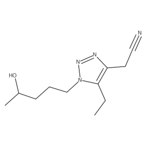 2-[5-ethyl-1-(4-hydroxypentyl)-1H-1,2,3-triazol-4-yl]acetonitrile Structure