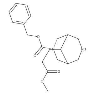 Benzyl 9-(3-methoxy-3-oxopropyl)-3,7-diazabicyclo[3.3.1]nonane-3-carboxylate结构式