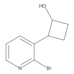 2-(2-Bromopyridin-3-yl)cyclobutan-1-ol Structure