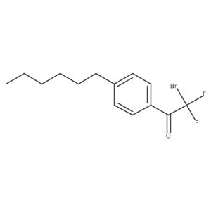 2-Bromo-2,2-difluoro-1-(4-hexylphenyl)ethanone结构式