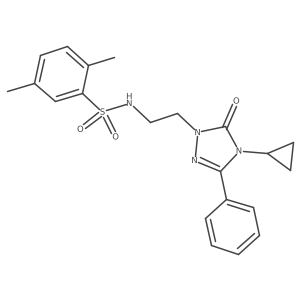 N-(2-(4-cyclopropyl-5-oxo-3-phenyl-4,5-dihydro-1H-1,2,4-triazol-1-yl)ethyl)-2,5-dimethylbenzenesulfonamide Structure