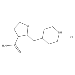 (2R,3R)-2-(Piperidin-4-ylmethyl)oxolane-3-carboxamide;hydrochloride结构式
